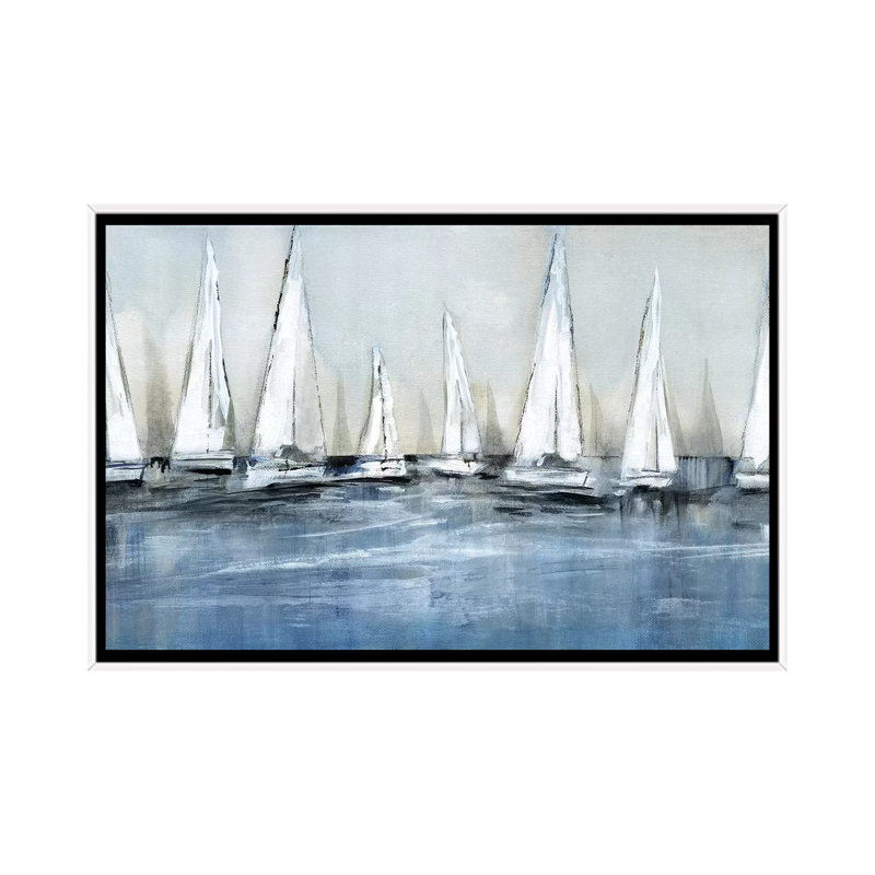 «Waiting for the Sun» par Susan Jill - reproduction d'art, H 18 po x l 26 po x P 1,5 po, Toile blanche encadrée, Pas de tapis