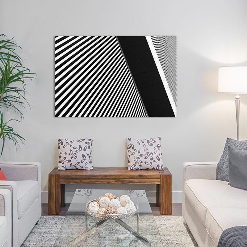 Impression sur toile tendue, H 26 po x l 40 po x P 1,5 po, Toile tendue, Pas de tapis