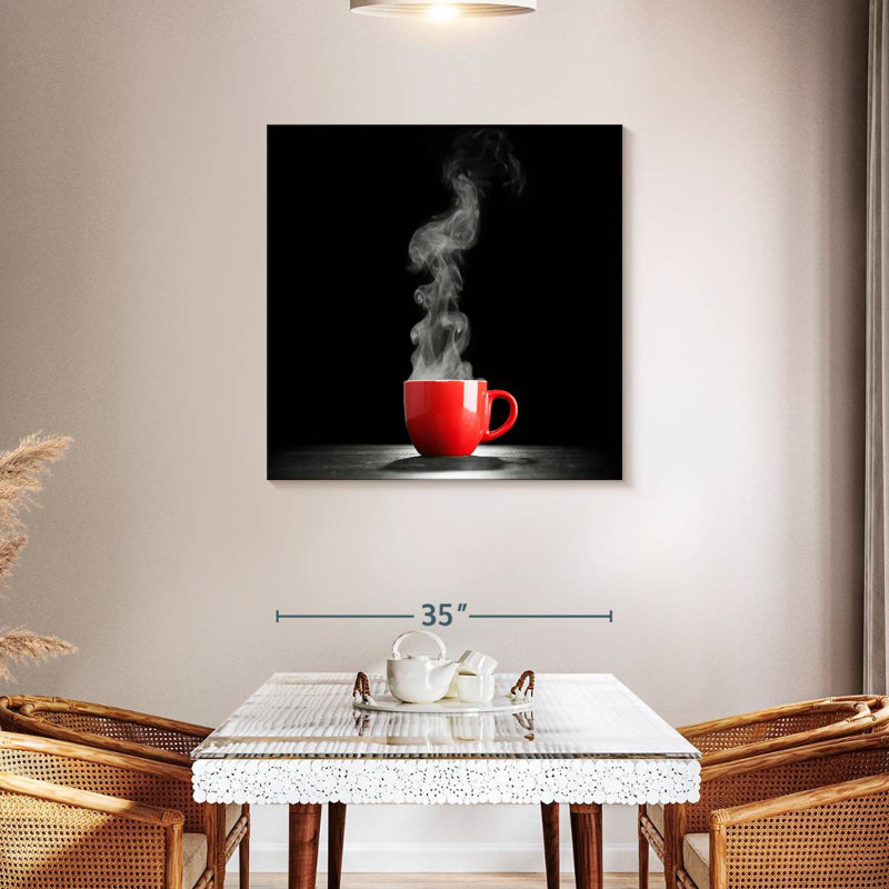 Yarlin Steaming Cup Of Coffee, 36" H x 36" W