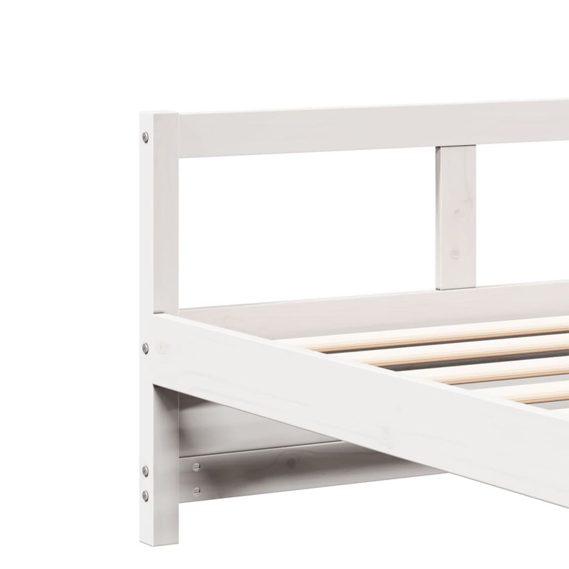 Egan Solid Wood, European Single (90 x 200cm), White