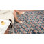 Tapis bleu marine à bordure corail Abani Kyleigh DAL110A-625378399