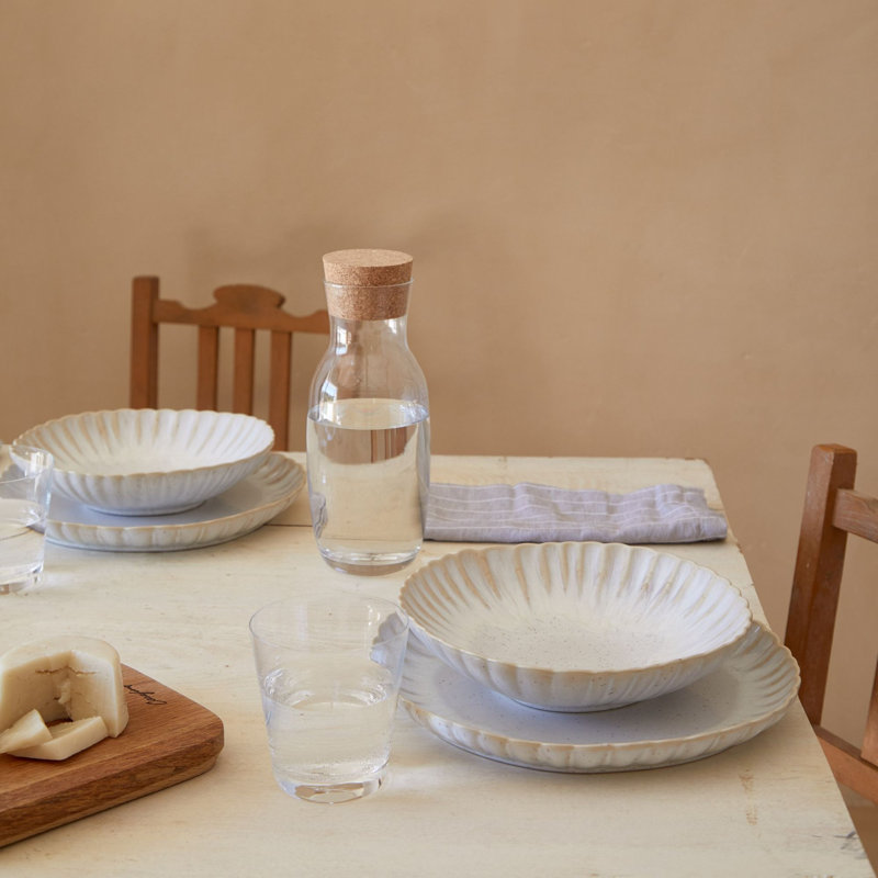 Mallorca Stoneware Dinner Plate, Sand Beige