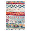 Tapis en polypropylène tissé à la machine en bleu sarcelle / orange / beige-88520885