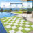 Waterproof Outdoor Rugs Plastic Straw Camping Rugs for Patio, UV-Resistant Checkered Reversible Floor Mat, Outside Carpet for RV, Porch, Deck, Balcony, Beach-814445635-814445646