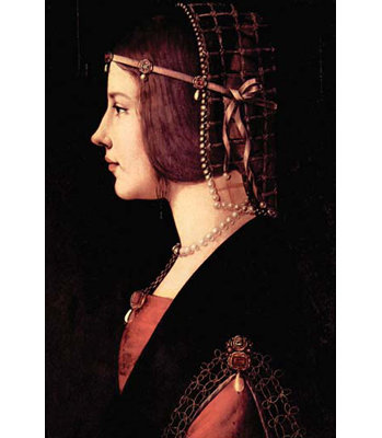« lady beatrice d’este » par leonardo da vinci, reproduction d’art