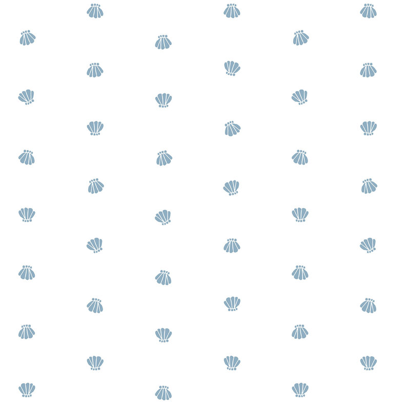 Rouleau de papier peint L 33 pi x l 20,5 po Yuki Osada, Blanc / Bleu