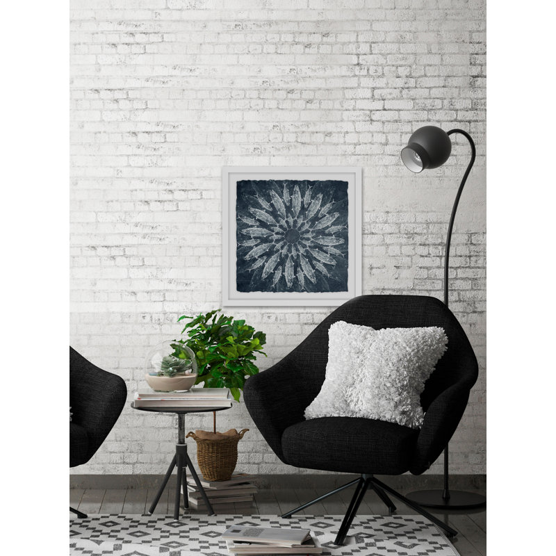Reproduction encadrée Luxora «Concentric Fish V2», H 12 po x l 12 po x P 1,5 po