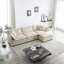 Canapé modulaire surdimensionné avec chenille beige - rembourrage en éponge de qualité et fabrication réversible, pour un confort supérieur