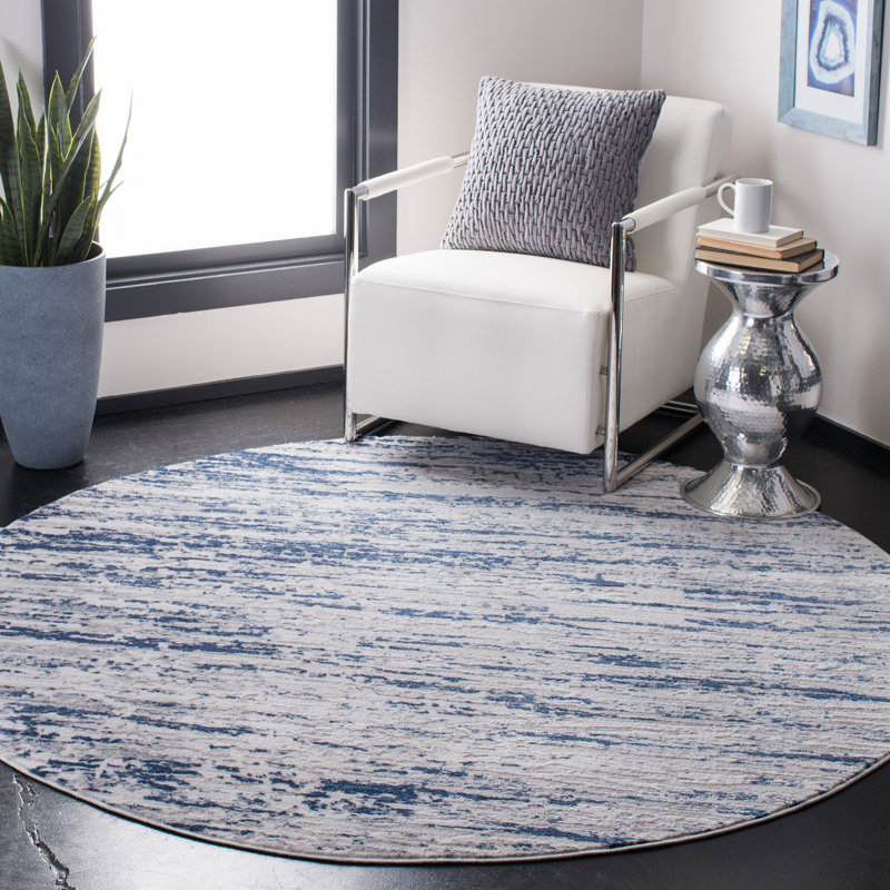Toronto Abstract Area Rug, Round 91cm