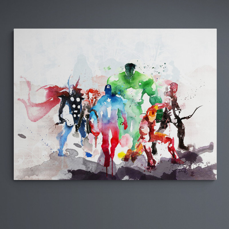 Super Heroes - Wrapped Canvas Painting, 81cm H x 117cm W