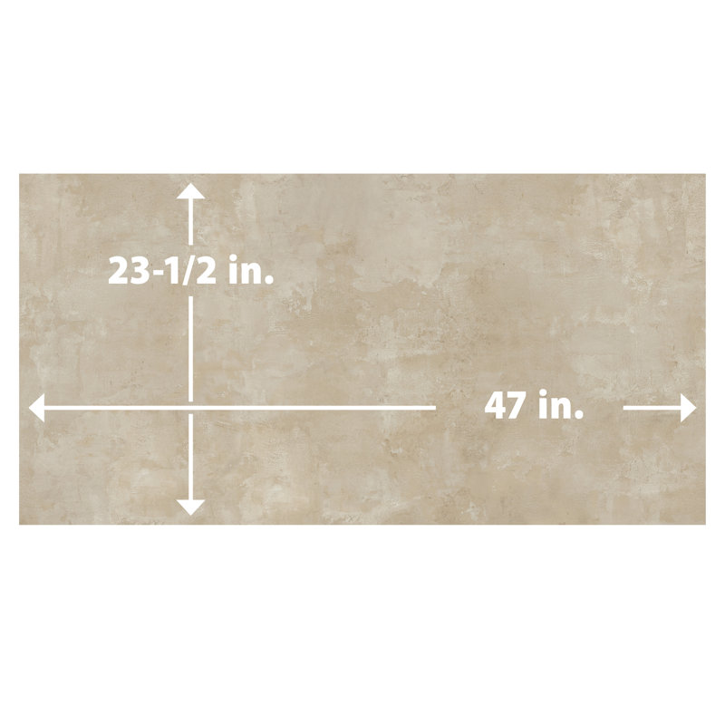 Pictura 23-1/2 In. X 47 In. Porcelain Floor And Wall Tile, Tan/Beige