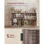 Buffet à console cannelée, tablettes réglables, gris