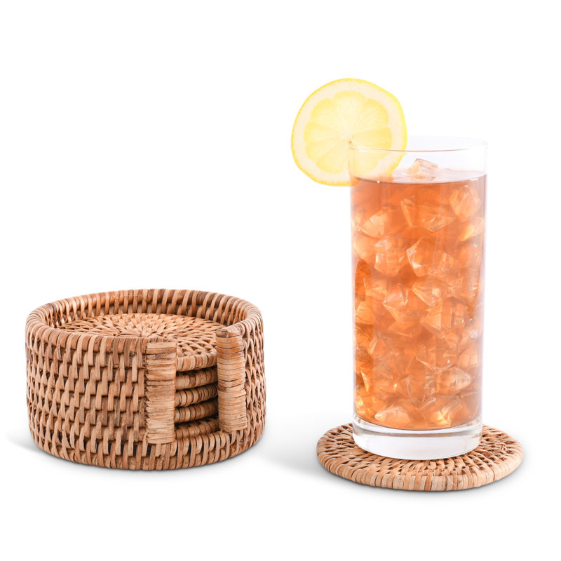 Coaster Set With Holder