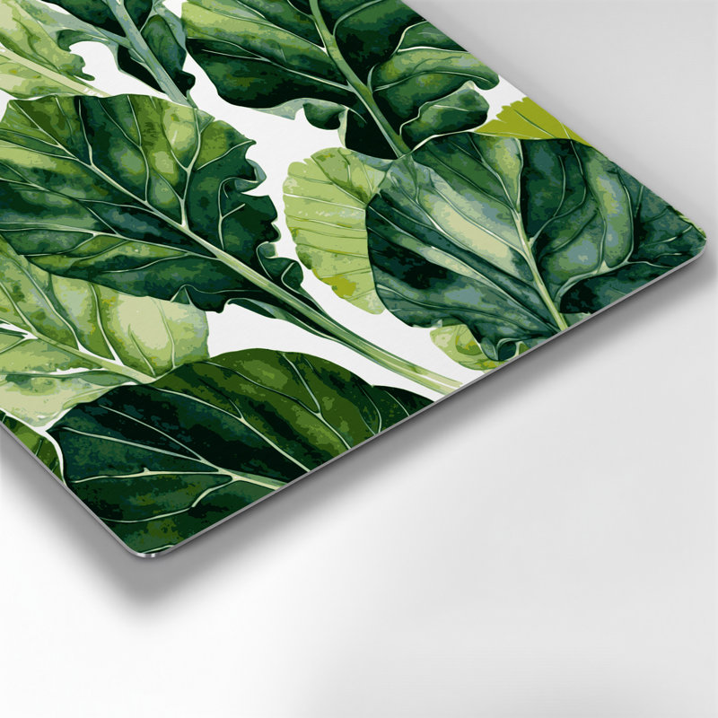 Légumes, art mural vert en métal Collard Greens, H 8 po x l 8 po