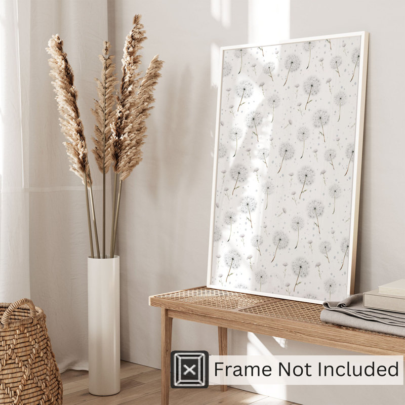 «Botanical Dandelions», reproduction d'art moderne sans cadre, H 36 po x l 24 po