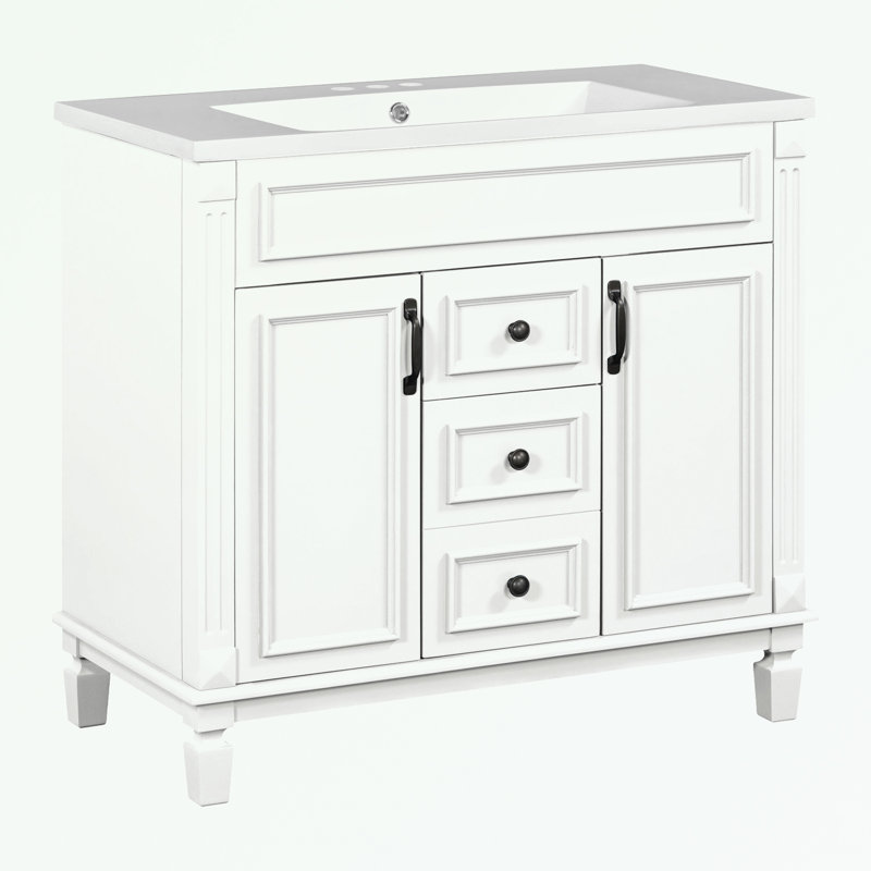 Rangement pour salle de bain Syreen, Blanc