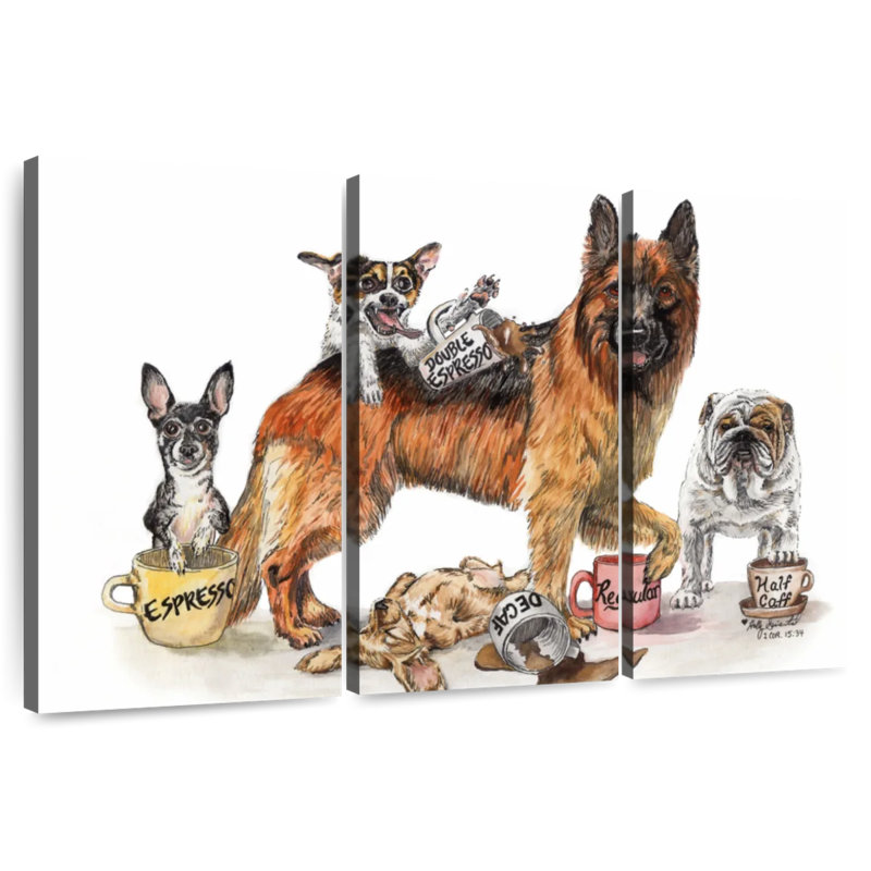 Brampt Coffee Dogs, 42" H x 65" W