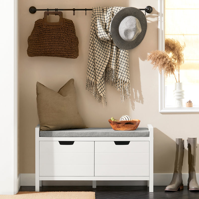 Anouk Upholstered Bench with Ingalis Storage Space