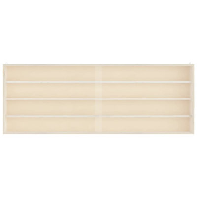 vidaXL Wooden Collector's Display Case Wooden Brown Plywood Large