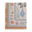 Tapis tissé multicolore lavable à motif floral-2076765203