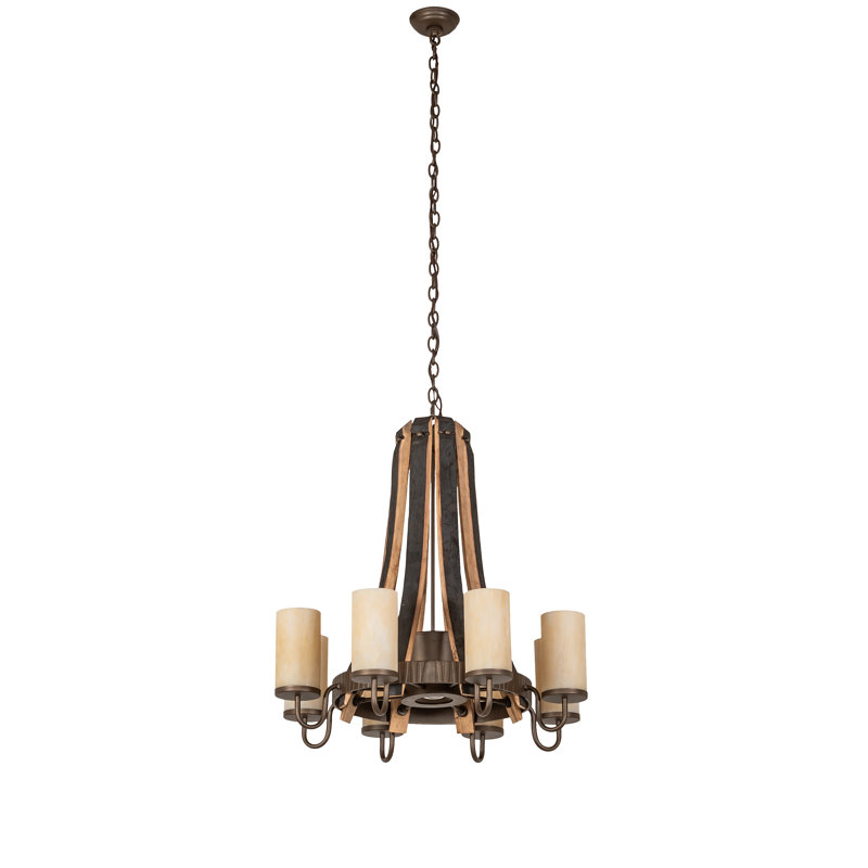 Barrel Stave Madera 9 - Light Chandelier