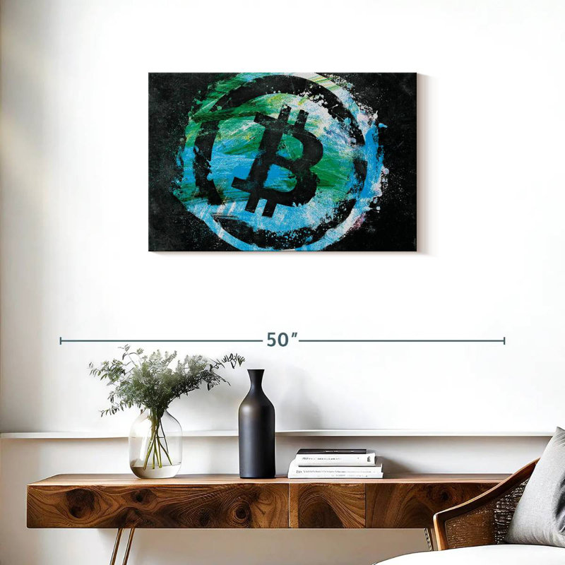 Kerner Bitcoin Logo X, 20" H x 30" W