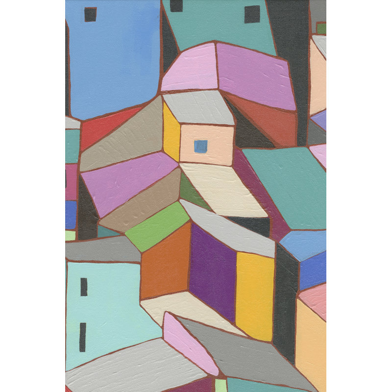 Rooftops In Color VIII by Nikki Galapon - Wrapped Canvas Art Prints, 46cm H x 30cm W