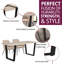 80cm Rectangular Dining Set with Upholstered Chairs-1157873944-1157873958-1157873956