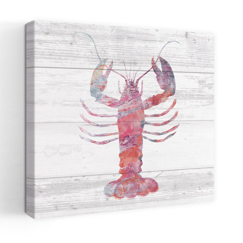Art côtier de homard Ocean Life II, H 18 po x l 18 po