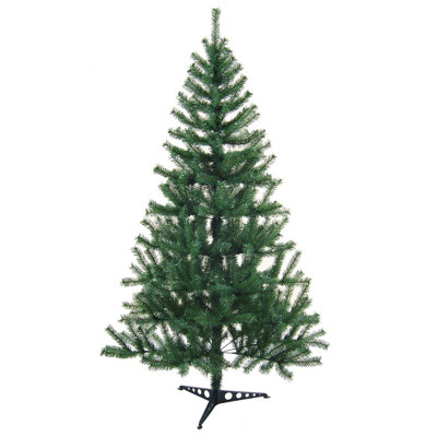 Green PVC Artificial Christmas Tree with Plastic Stand