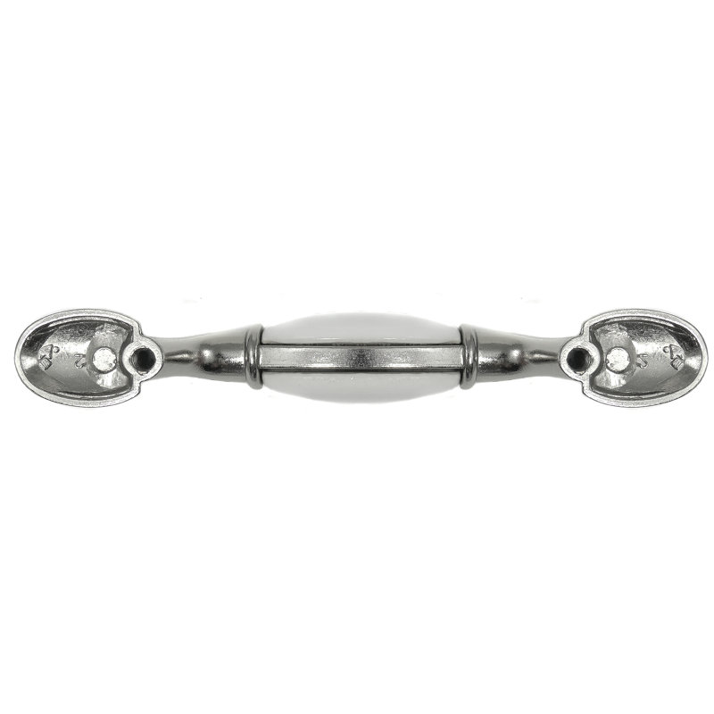 Poignée arche 3 po First Family First Family, Blanc / chrome satiné