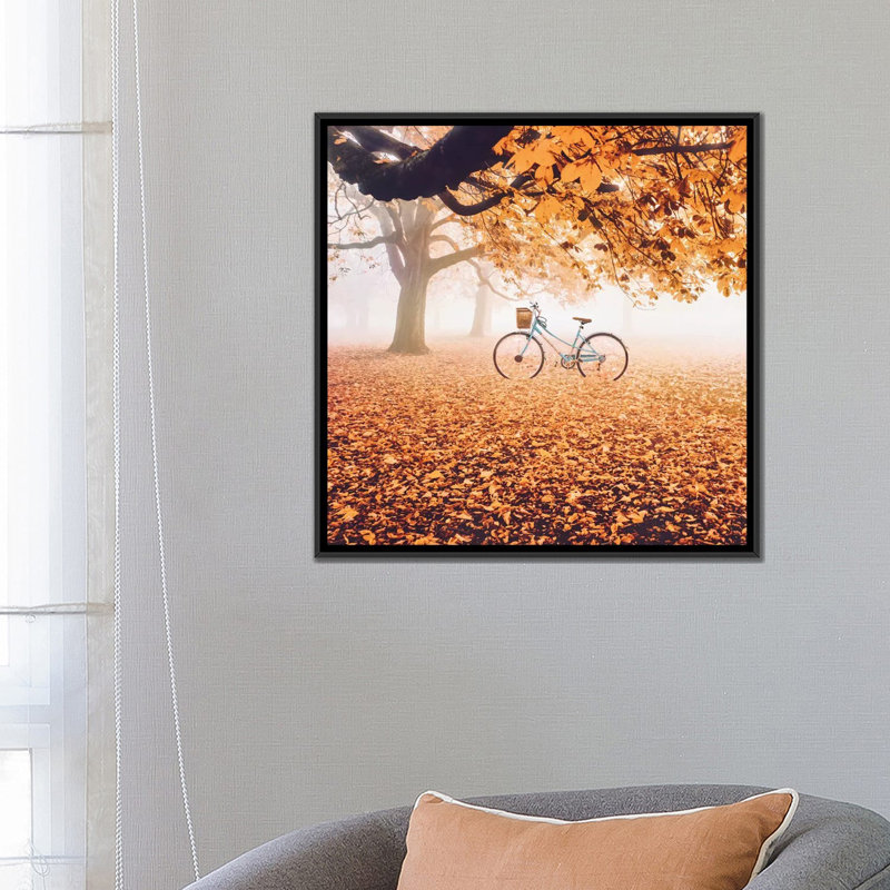 Orange partout par Hobopeeba-impression, H 26 po x l 26 po x P 1,5 po, Pas de tapis, Toile avec cadre noir