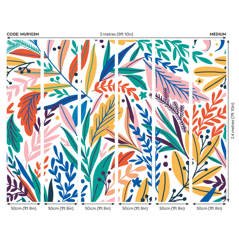 Cooleemee Wall Mural, 240cm L x 300cm W