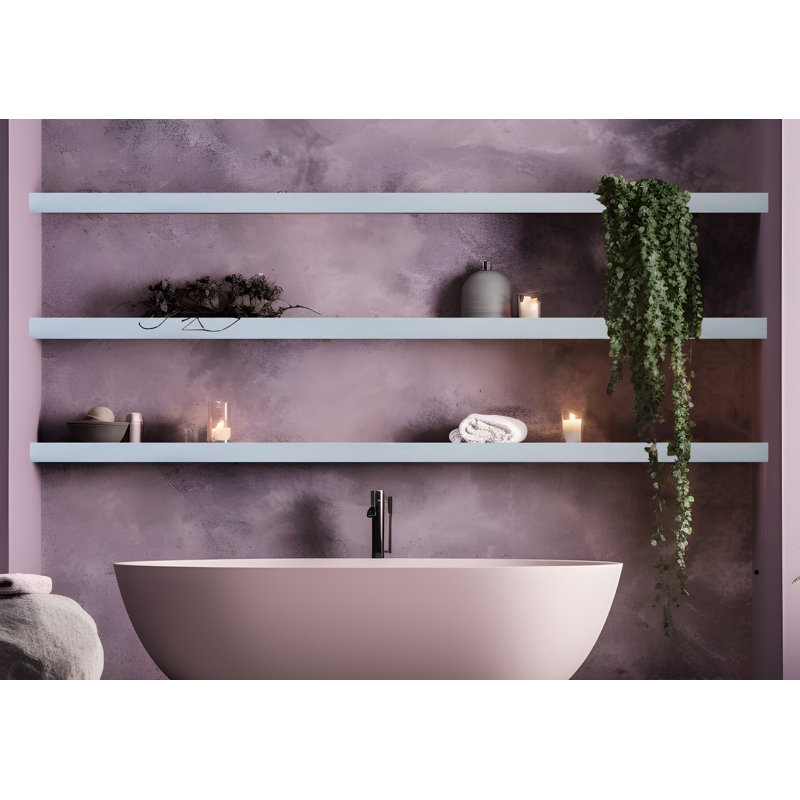 3 Piece Oak Floating Shelf, 3" H x 47" W x 5" D