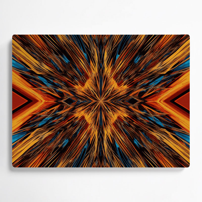 Art mural noir Op Art 28, H 12 po x l 18 po