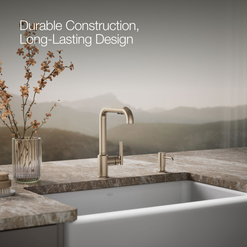Purist Soap/Lotion Dispenser, Vibrant Brushed Bronze