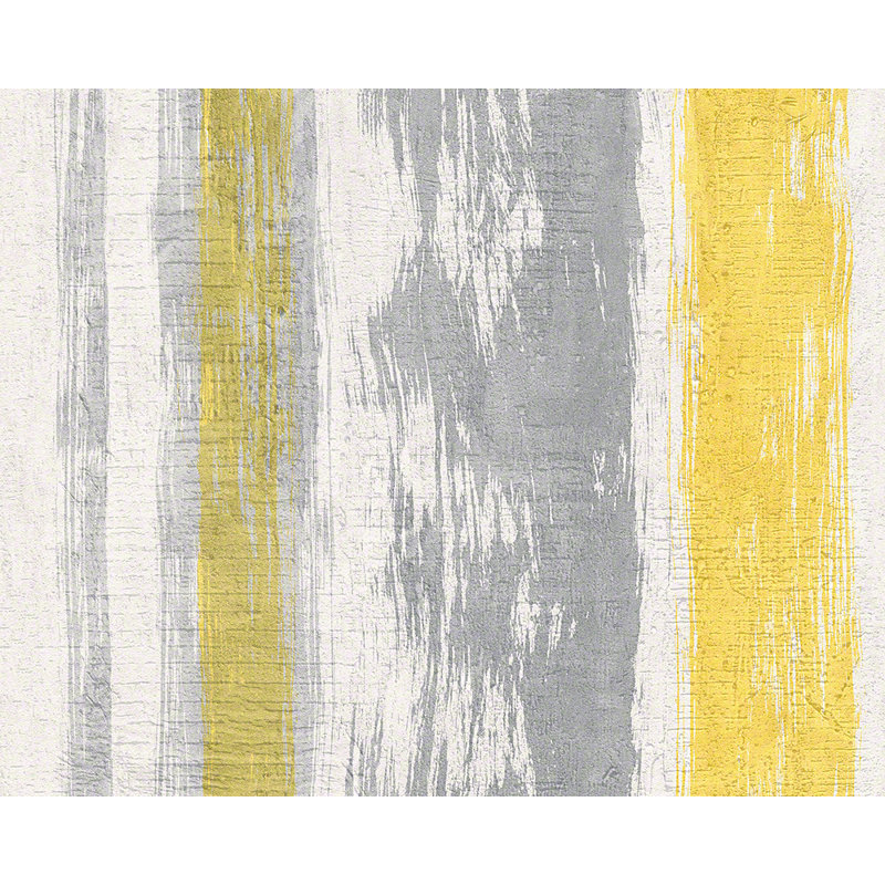 Schöner Wohnen 6 10m L x 53cm W Wallpaper, Yellowish green/Telegrey/White