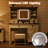 Farmhouse Makeup Vanity Desk with Sliding Mirror-1861734220