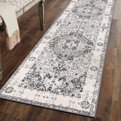 Barlow Performance Oriental Gray/Ivory/Black Indoor Rug