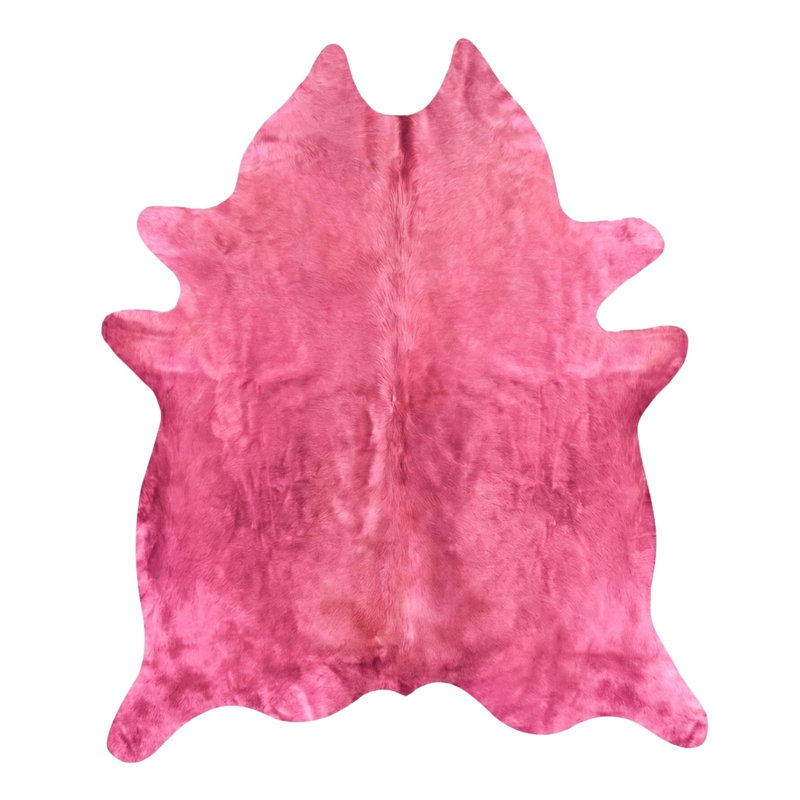 Tapis rose en peau de vache fabriqué à la main Southwell