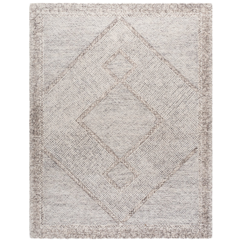 Conroy Hand Tufted Wool Geometric Rug, Rectangle 8' x 10'