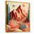 Toile avec cadre flottant or