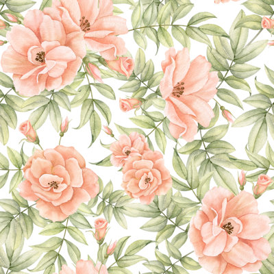 Abibat Floral Background by Alisa Aleksandrova - Wrapped Canvas Painting