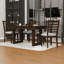 Ensemble de table de salle à manger extensible 5 pièces avec 4 chaises rembourrées-129047629-129047630-129047632
