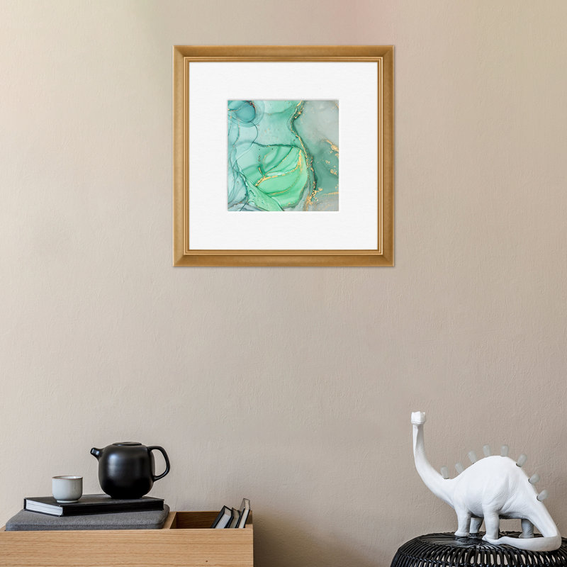 Wood Picture Frame with Mat, Gold, 11" x 14"