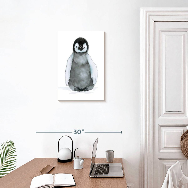 Illustration de bébé pingouin, H 24 po x l 16 po