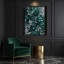 «Abstract Florals 79», art mural sur toile bleue-2101697120
