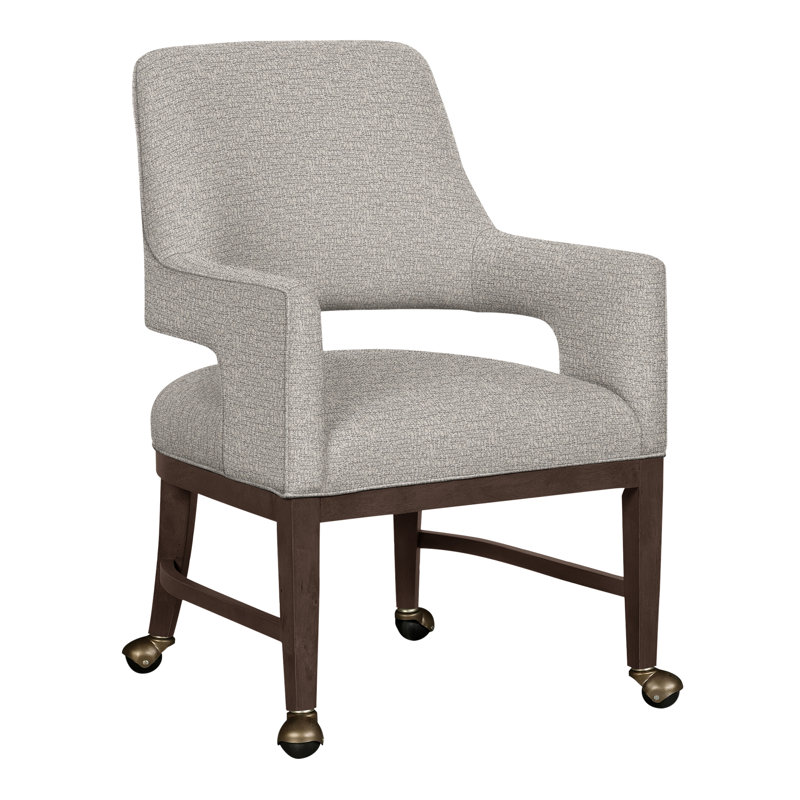 Josie Grande Upholstered Arm Chair, Perigold In The Loop White Pepper, Hazelnut