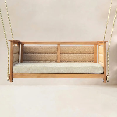 Blaine Teak Porch Swing with Cushion