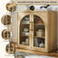 Buffet l 32 po avec tablettes réglables et portes en verre-38832030
